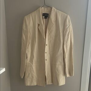 💛Cream linen blazer